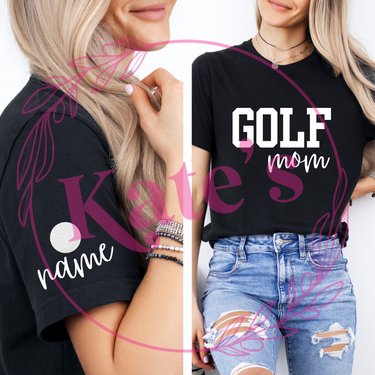Golf Mama with Sleeve T-Shirt